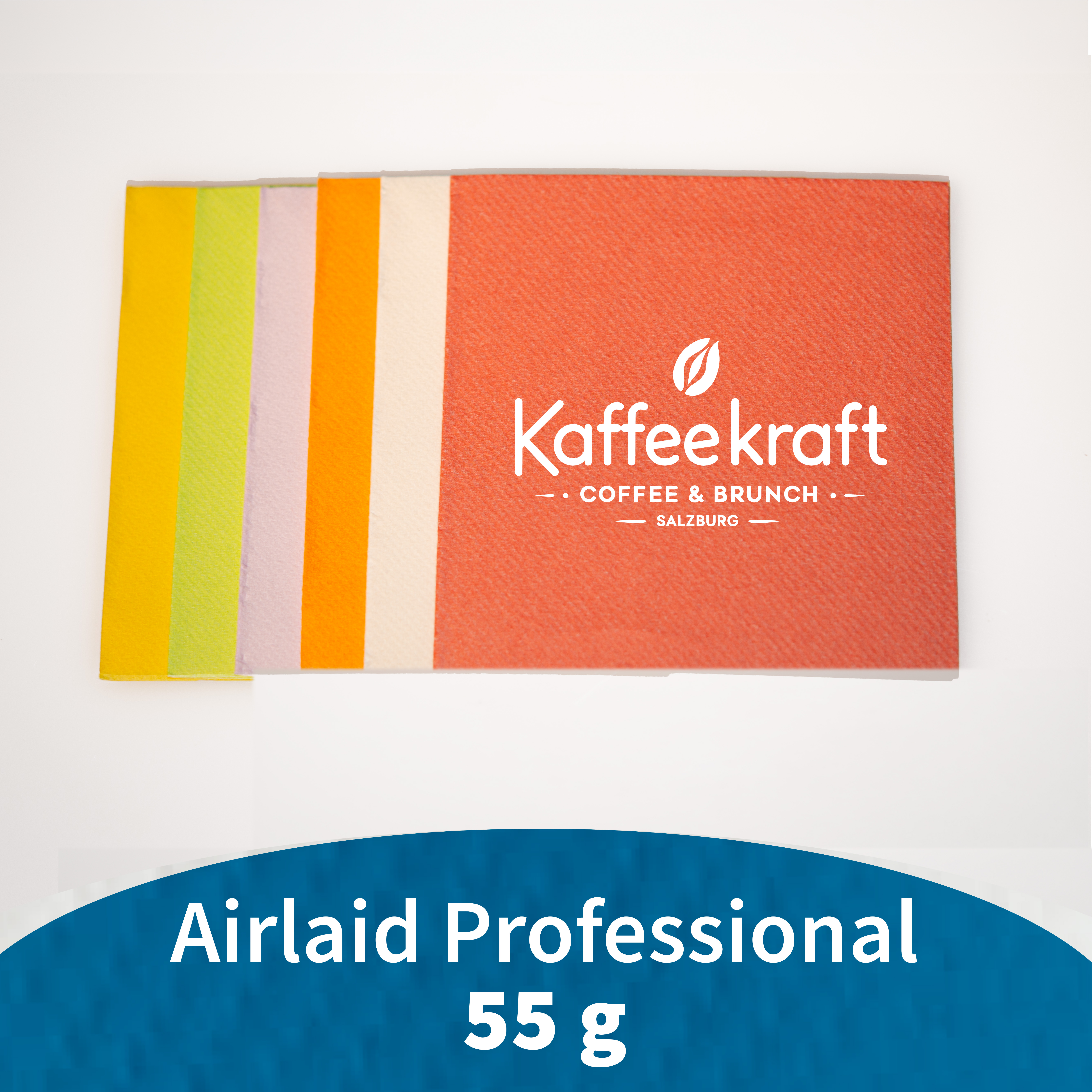 Serviette Airlaid Professional 1/4 Falz, farbig